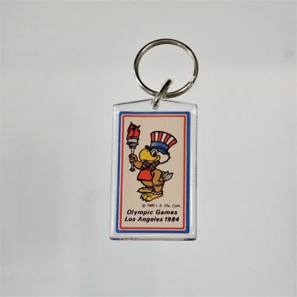 Vintage Keychain Sam the Olympic Eagle 1984 Los Angeles Olympic Games XXIII